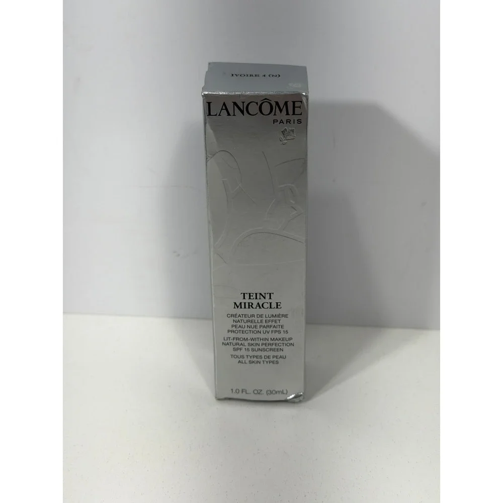 Lancome Teint Miracle Foundation SPF 15 Ivoire 4 (N)‎ 1.0 oz Liquid Makeup New